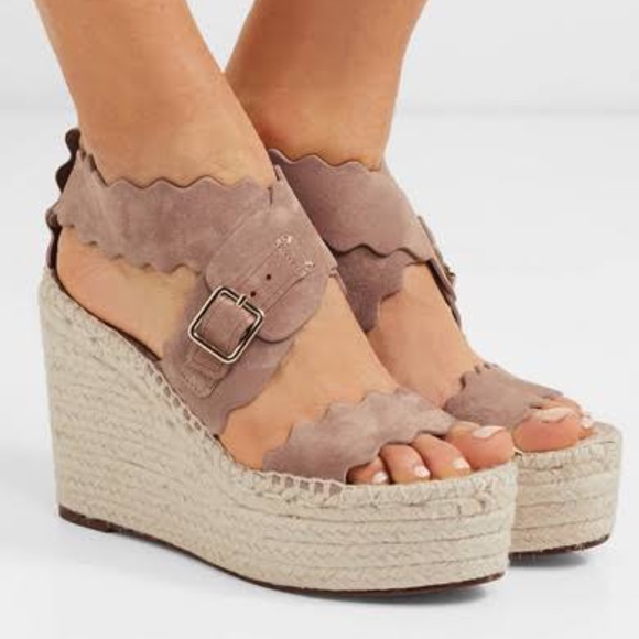 Chloé Suede Espadrille Sandals